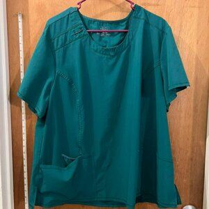 🐻Size 3XL - Cherokee - Dark Teal Short Sleeve Scrub Top